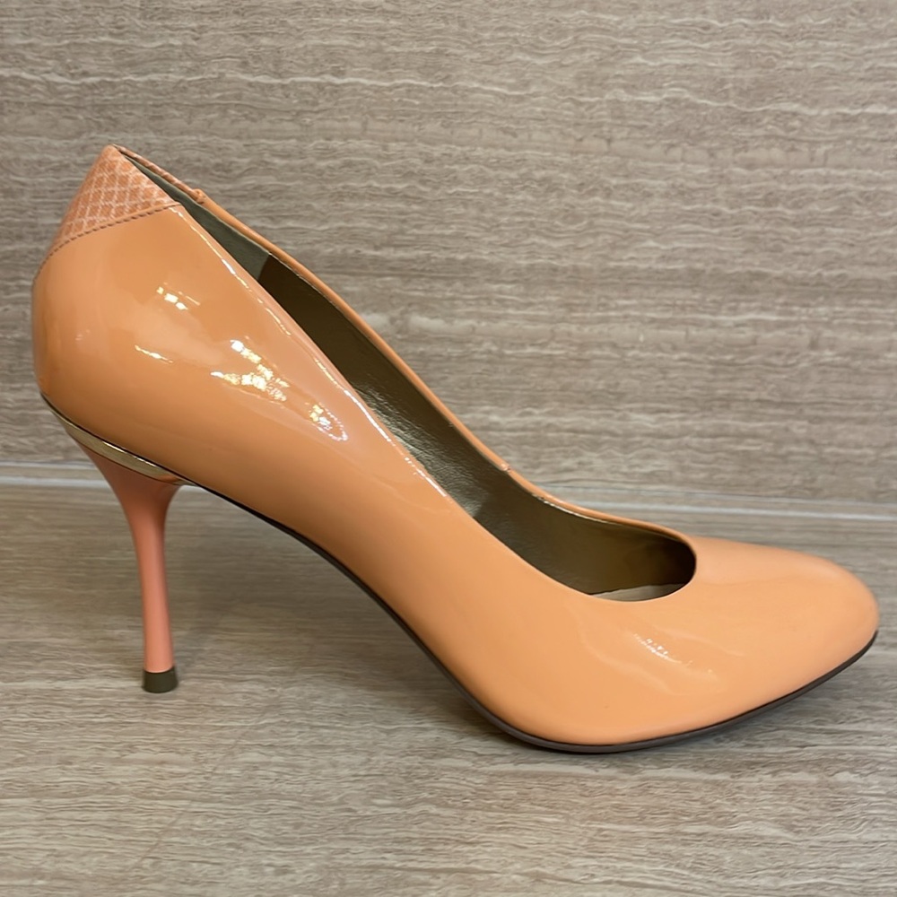 SAM EDELMAN UEC size 8 “Camdyn” Stiletto Heels coral orange pink heel detail - Picture 11 of 16